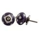 Purple Polka Dot Ceramic Drawer Knob
